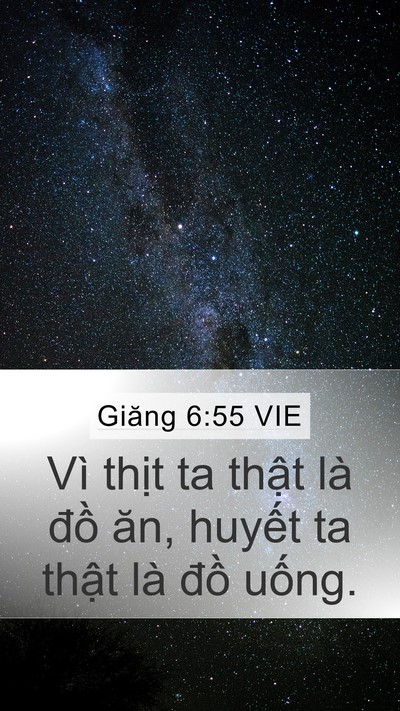 Giăng 6:55 VIE Bible Verse Image