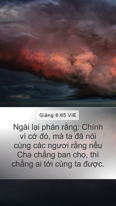 Giăng 6:65 VIE Bible Verse Image