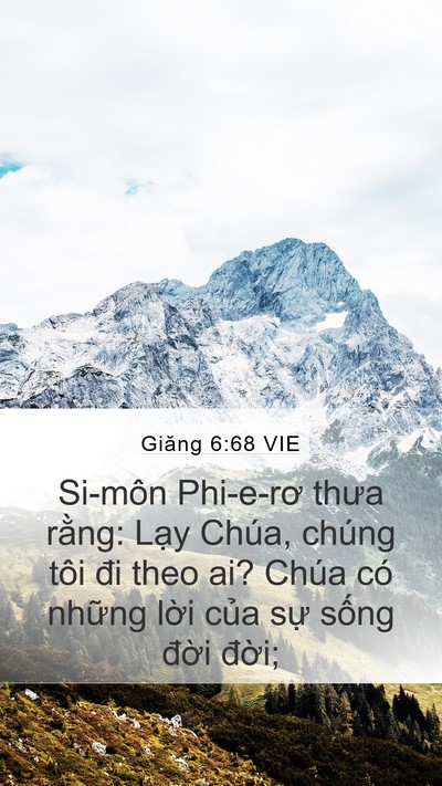 Giăng 6:68 VIE Bible Verse Image