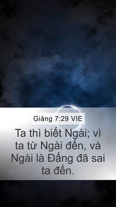 Giăng 7:29 VIE Bible Verse Image