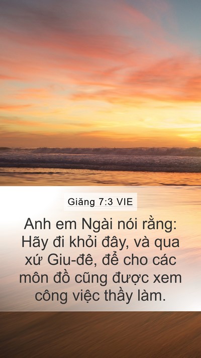 Giăng 7:3 VIE Bible Verse Image