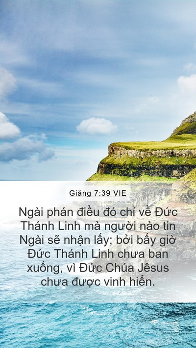 Giăng 7:39 VIE Bible Verse Image