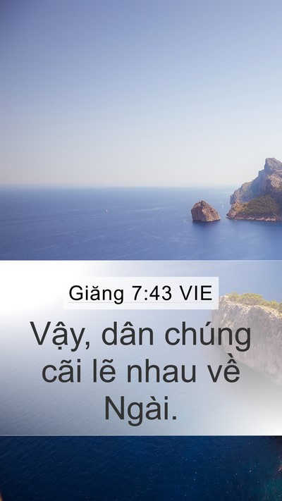Giăng 7:43 VIE Bible Verse Image