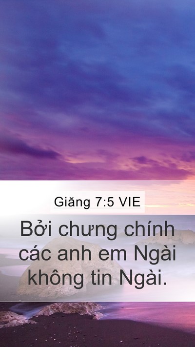Giăng 7:5 VIE Bible Verse Image