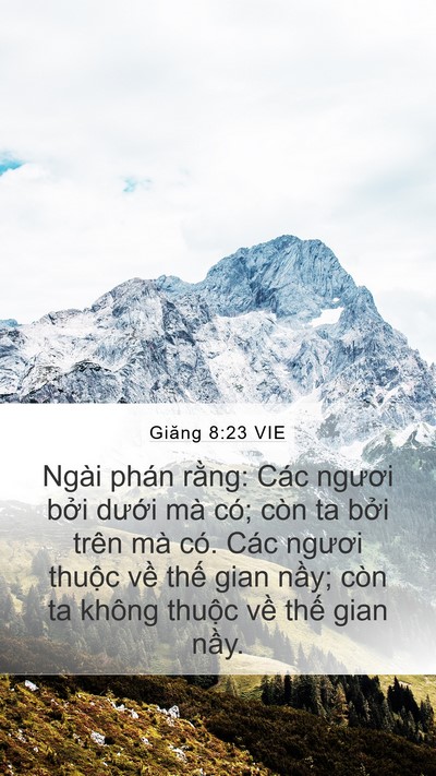 Giăng 8:23 VIE Bible Verse Image