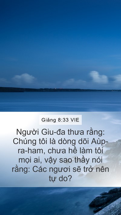 Giăng 8:33 VIE Bible Verse Image