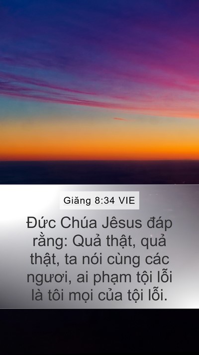 Giăng 8:34 VIE Bible Verse Image