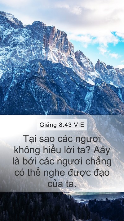 Giăng 8:43 VIE Bible Verse Image
