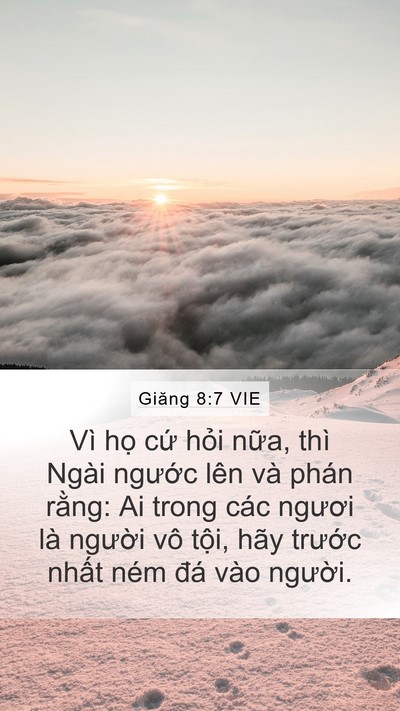 Giăng 8:7 VIE Bible Verse Image