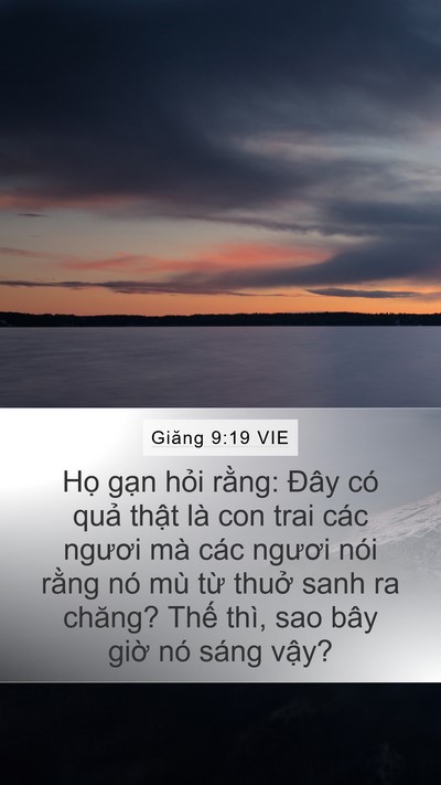 Giăng 9:19 VIE Mobile Phone Wallpaper - Họ gạn hỏi rằng: Đây có quả thật - Mobile Bible Verse Wallpaper