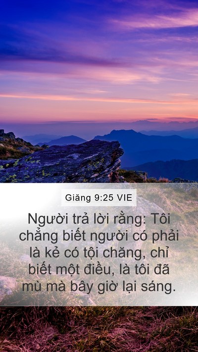 Giăng 9:25 VIE Bible Verse Image