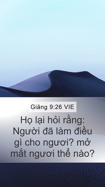 Giăng 9:26 VIE Bible Verse Image