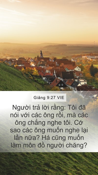 Giăng 9:27 VIE Bible Verse Image
