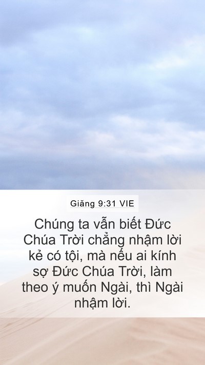 Giăng 9:31 VIE Bible Verse Image