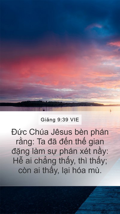Giăng 9:39 VIE Bible Verse Image