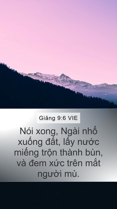Giăng 9:6 VIE Bible Verse Image