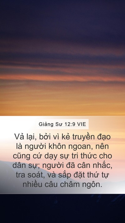 Giảng Sư 12:9 VIE Bible Verse Image