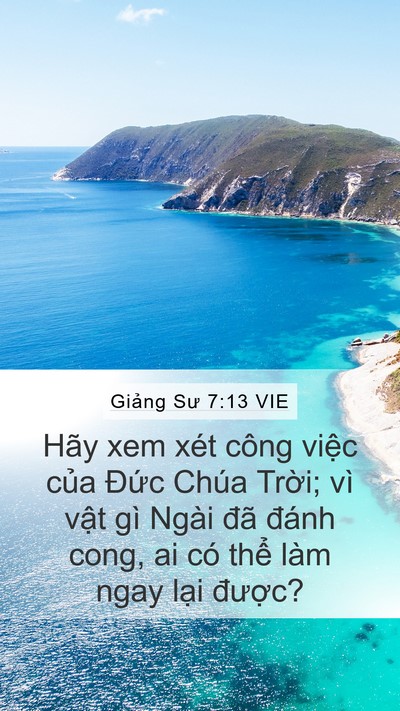 Giảng Sư 7:13 VIE Mobile Phone Wallpaper - Hãy xem xét công việc của Đức Chúa - Mobile Bible Verse Wallpaper