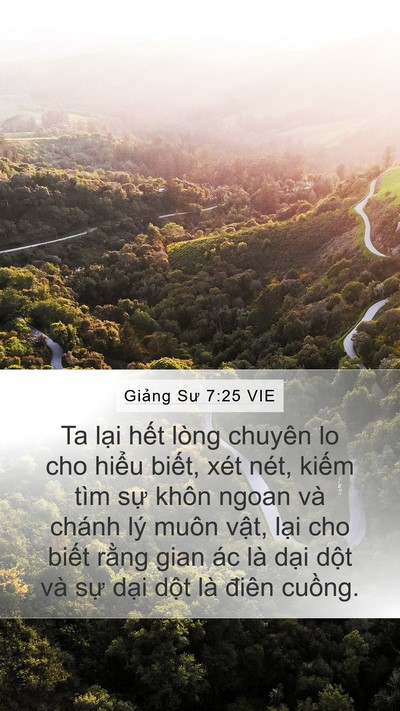 Giảng Sư 7:25 VIE Mobile Phone Wallpaper - Ta lại hết lòng chuyên lo cho hiểu - Mobile Bible Verse Wallpaper