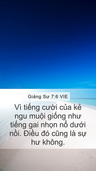 Giảng Sư 7:6 VIE Bible Verse Image
