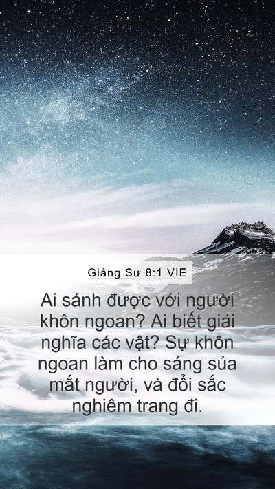 Giảng Sư 8:1 VIE Mobile Phone Wallpaper - Ai sánh được với người khôn ngoan? Ai - Mobile Bible Verse Wallpaper