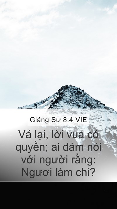 Giảng Sư 8:4 VIE Bible Verse Image