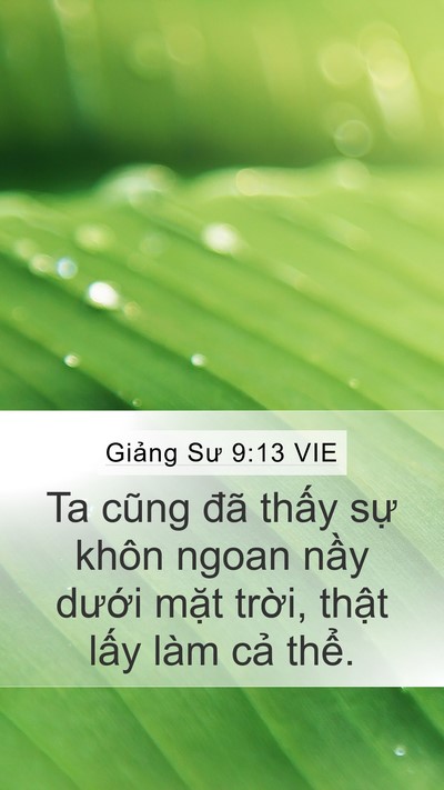 Giảng Sư 9:13 VIE Bible Verse Image