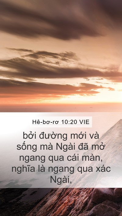 Hê-bơ-rơ 10:20 VIE Bible Verse Image