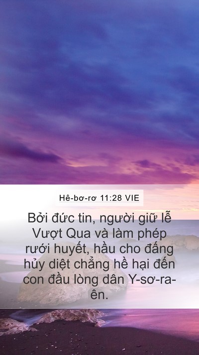 Hê-bơ-rơ 11:28 VIE Bible Verse Image