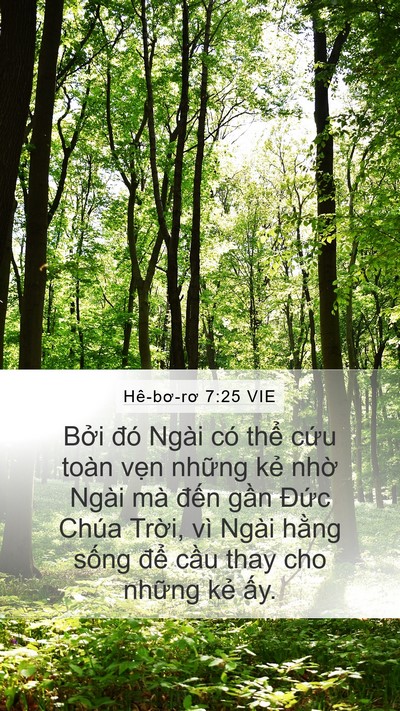 Hê-bơ-rơ 7:25 VIE Bible Verse Image
