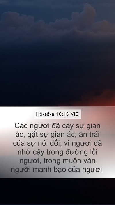 Hô-sê-a 10:13 VIE Bible Verse Image