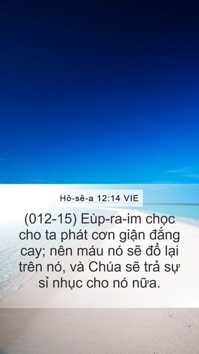Hô-sê-a 12:14 VIE Bible Verse Image