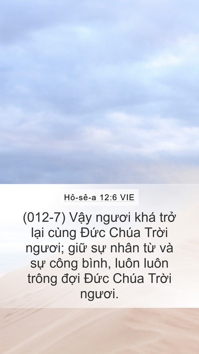 Hô-sê-a 12:6 VIE Bible Verse Image