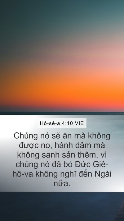 Hô-sê-a 4:10 VIE Bible Verse Image