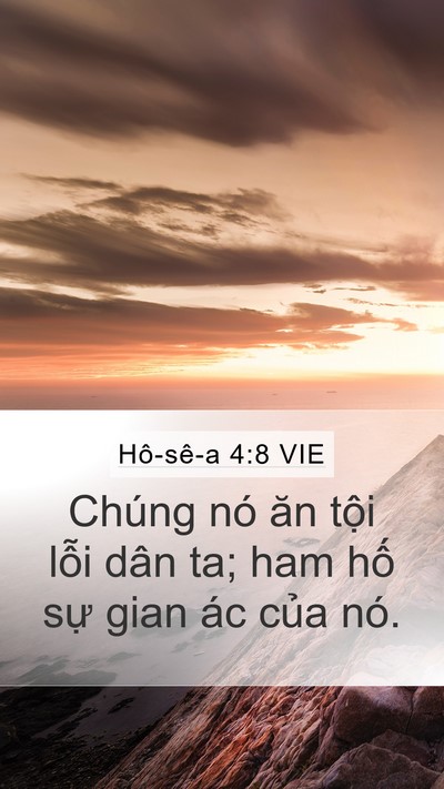 Hô-sê-a 4:8 VIE Bible Verse Image