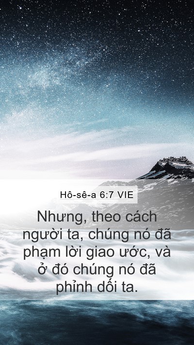 Hô-sê-a 6:7 VIE Bible Verse Image