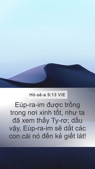 Hô-sê-a 9:13 VIE Mobile Phone Wallpaper - Eùp-ra-im được trồng trong nơi xinh - Mobile Bible Verse Wallpaper
