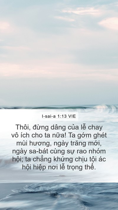 I-sai-a 1:13 VIE Bible Verse Image
