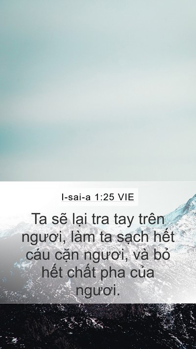 I-sai-a 1:25 VIE Bible Verse Image