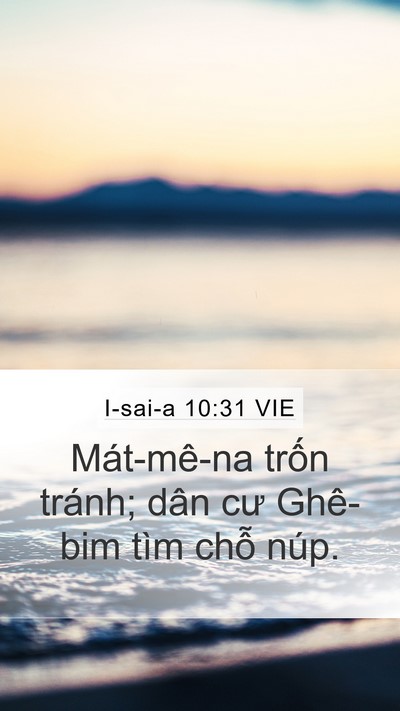 I-sai-a 10:31 VIE Bible Verse Image