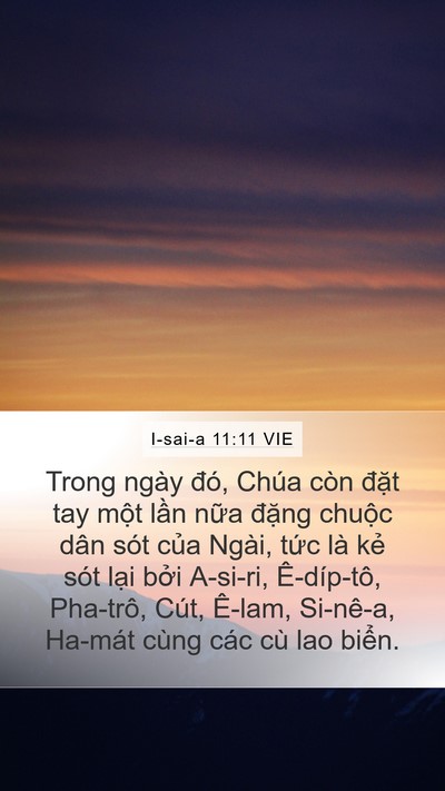 I-sai-a 11:11 VIE Bible Verse Image
