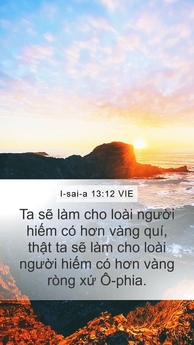 I-sai-a 13:12 VIE Bible Verse Image