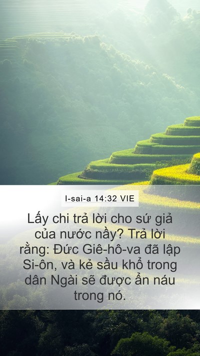 I-sai-a 14:32 VIE Bible Verse Image
