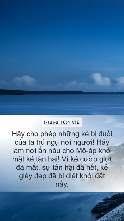 I-sai-a 16:4 VIE Bible Verse Image
