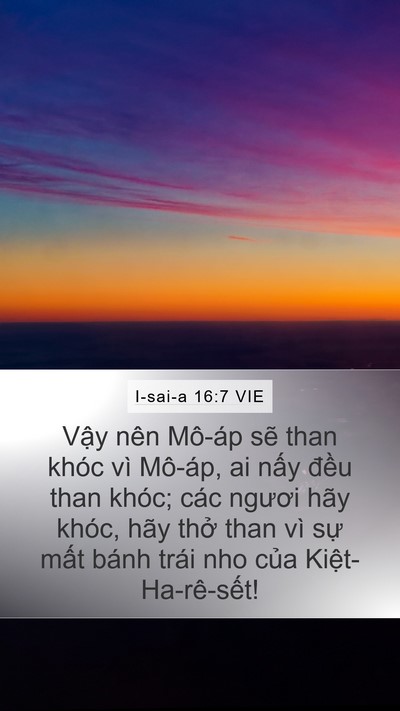 I-sai-a 16:7 VIE Bible Verse Image