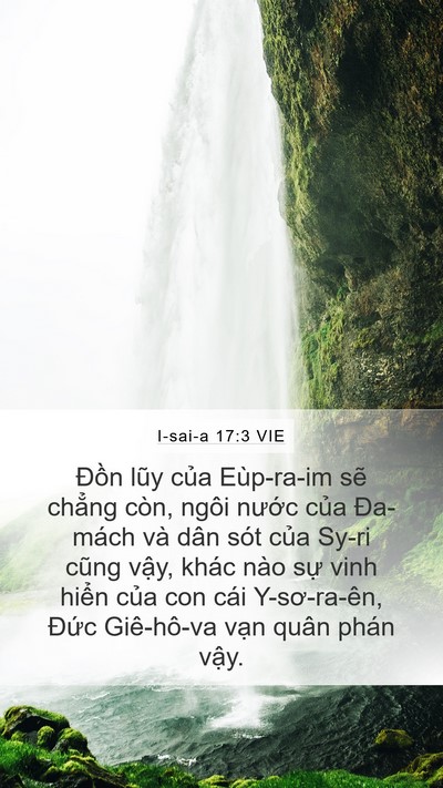 I-sai-a 17:3 VIE Bible Verse Image