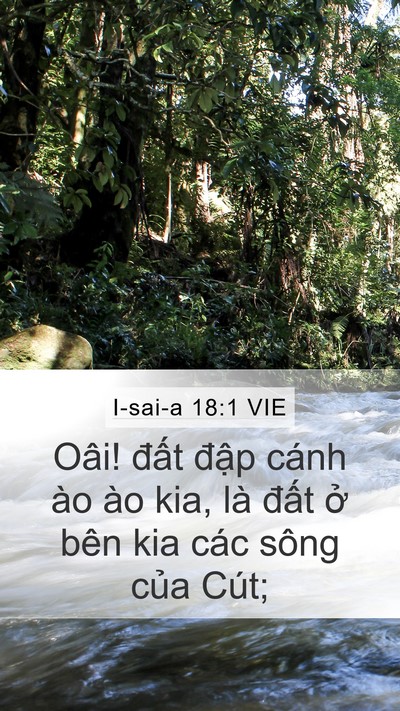 I-sai-a 18:1 VIE Mobile Phone Wallpaper - Oâi! đất đập cánh ào ào kia, là đất - Mobile Bible Verse Wallpaper