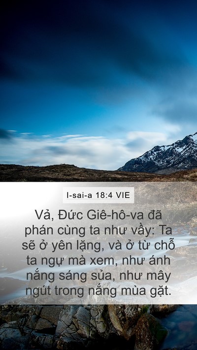 I-sai-a 18:4 VIE Bible Verse Image