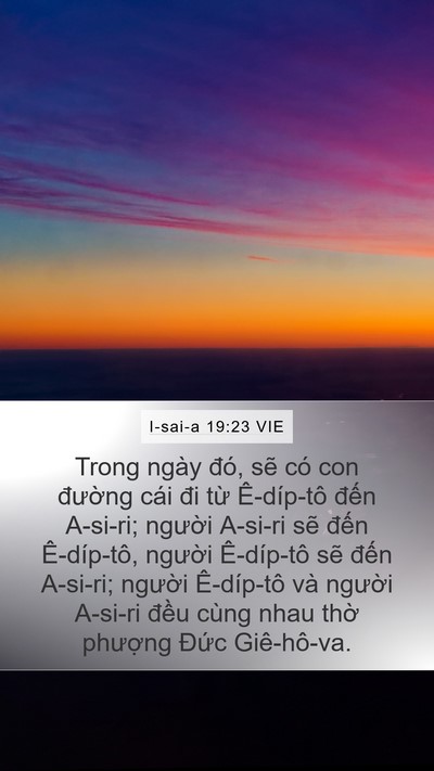 I-sai-a 19:23 VIE Bible Verse Image