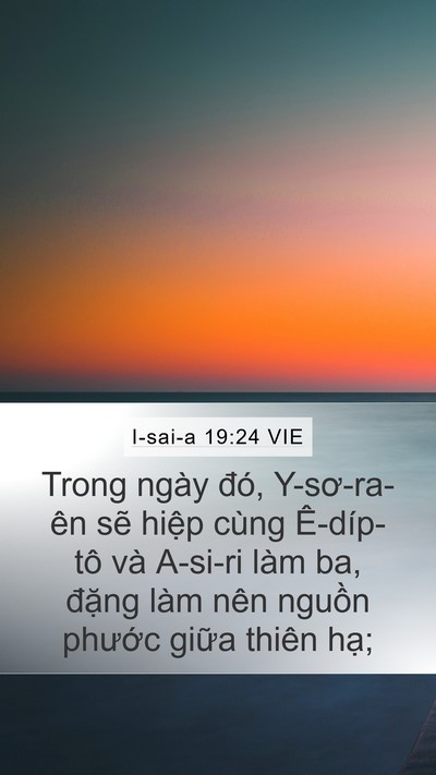 I-sai-a 19:24 VIE Bible Verse Image